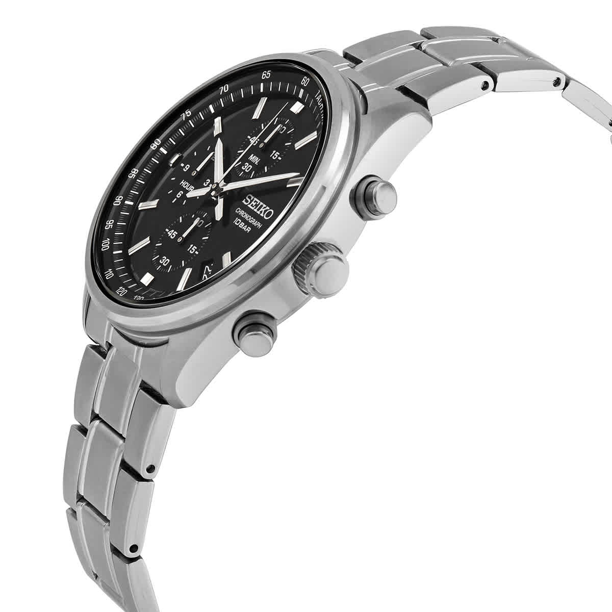 Chronograph Quartz Black Dial Mens Watch SSB379