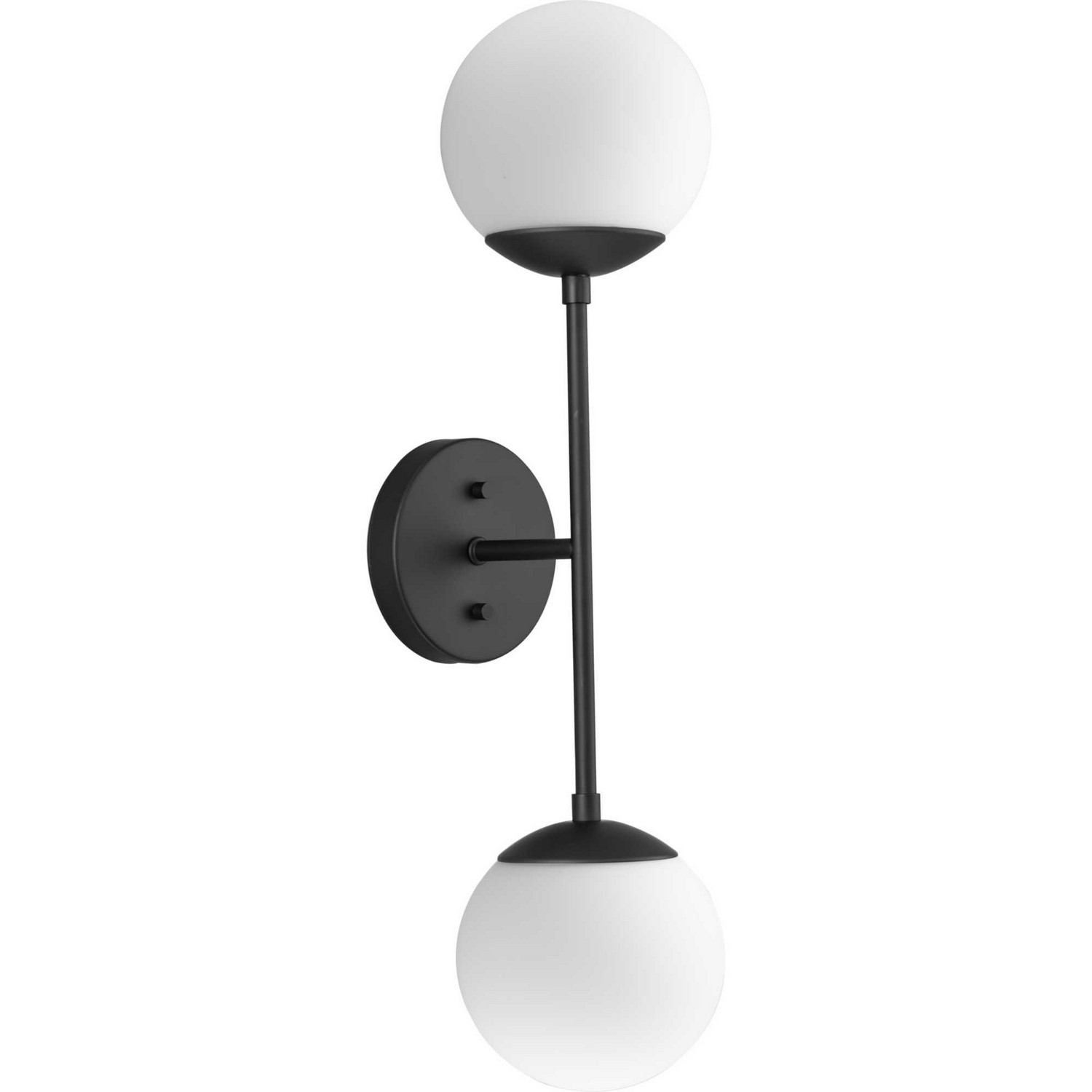 Matte Black Two Light Wall Bracket from the Haas Collection
