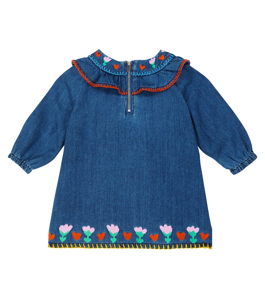 Baby embroidered denim dress