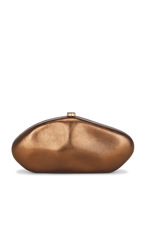 Cult Gaia The Caldera Clutch in Metallic Bronze