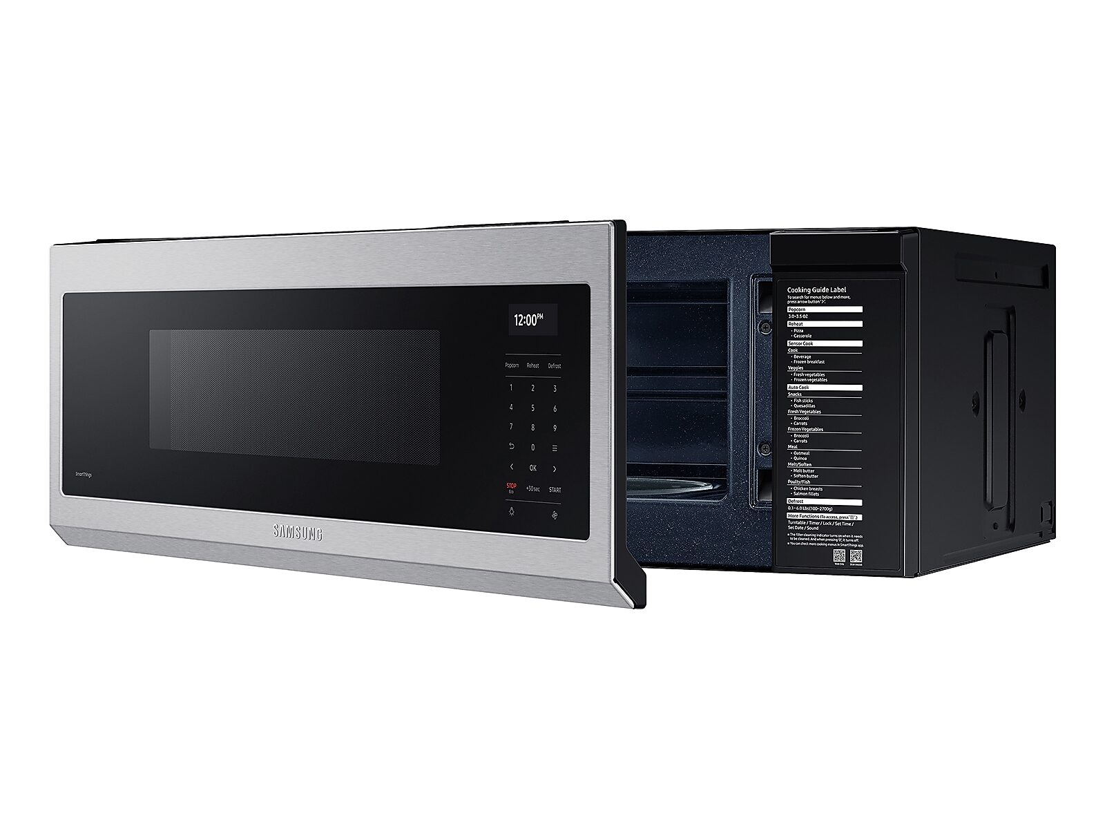 1.1 cu. ft. Smart SLIM Over-the-Range Microwave with 550 CFM Hood Ventilation, Wi-Fi & Voice Control in Stainless Steel(ME11A7710DS/AA)