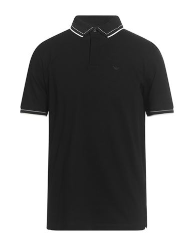 Man Polo shirt Black Size L Cotton