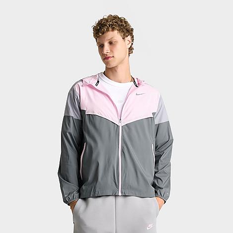 Men's Impossibly Light Windrunner Running Jacket in Smoke Grey/Pink Foam/Wolf Grey