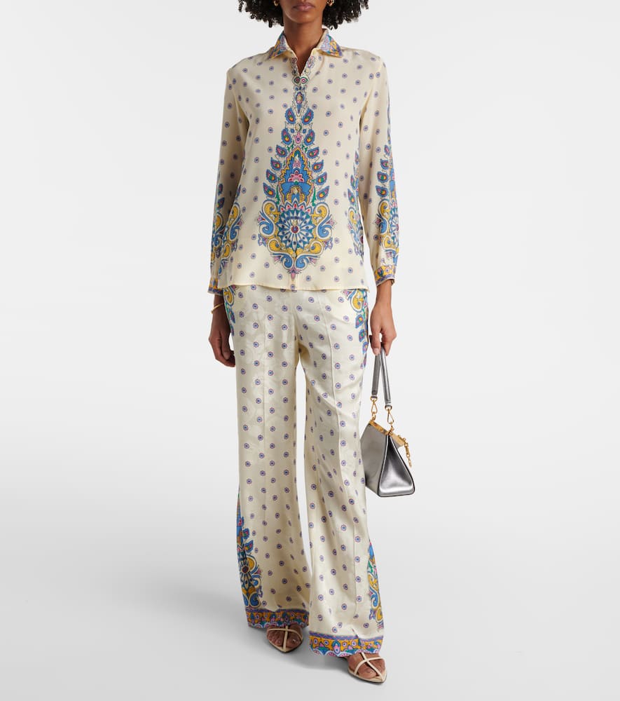 Printed silk shirt