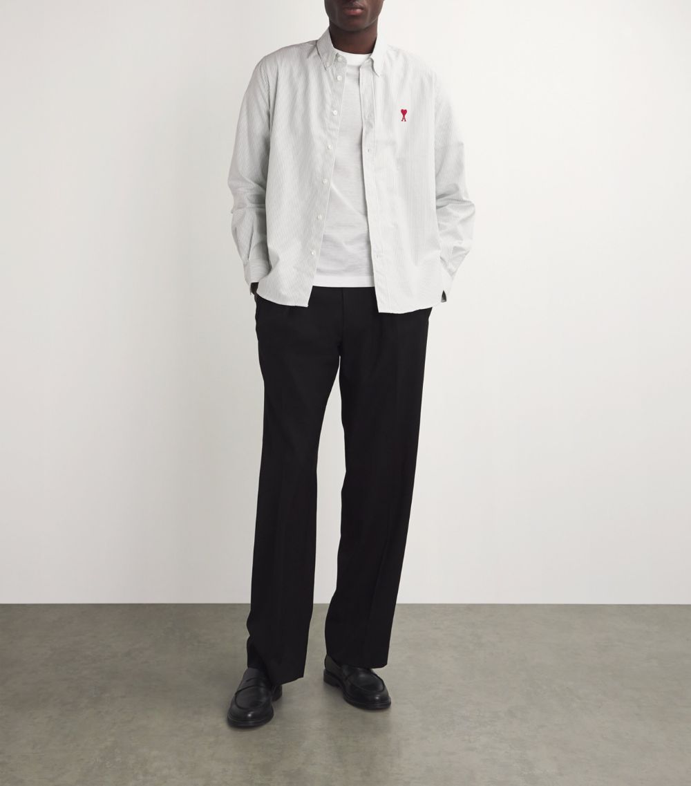 Cotton Striped Oxford Shirt