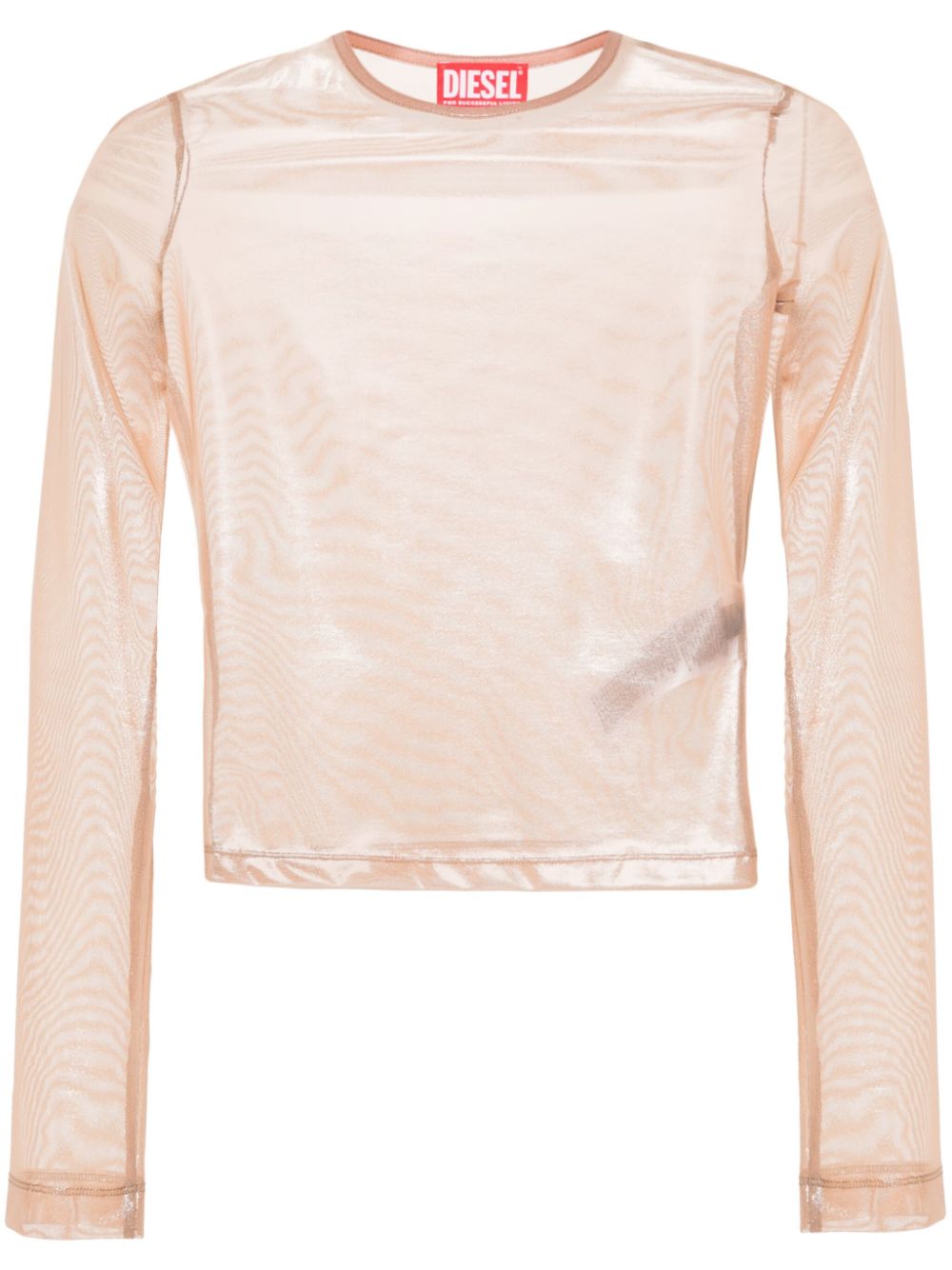 T-Clau-M1 semi-sheer top - Neutrals