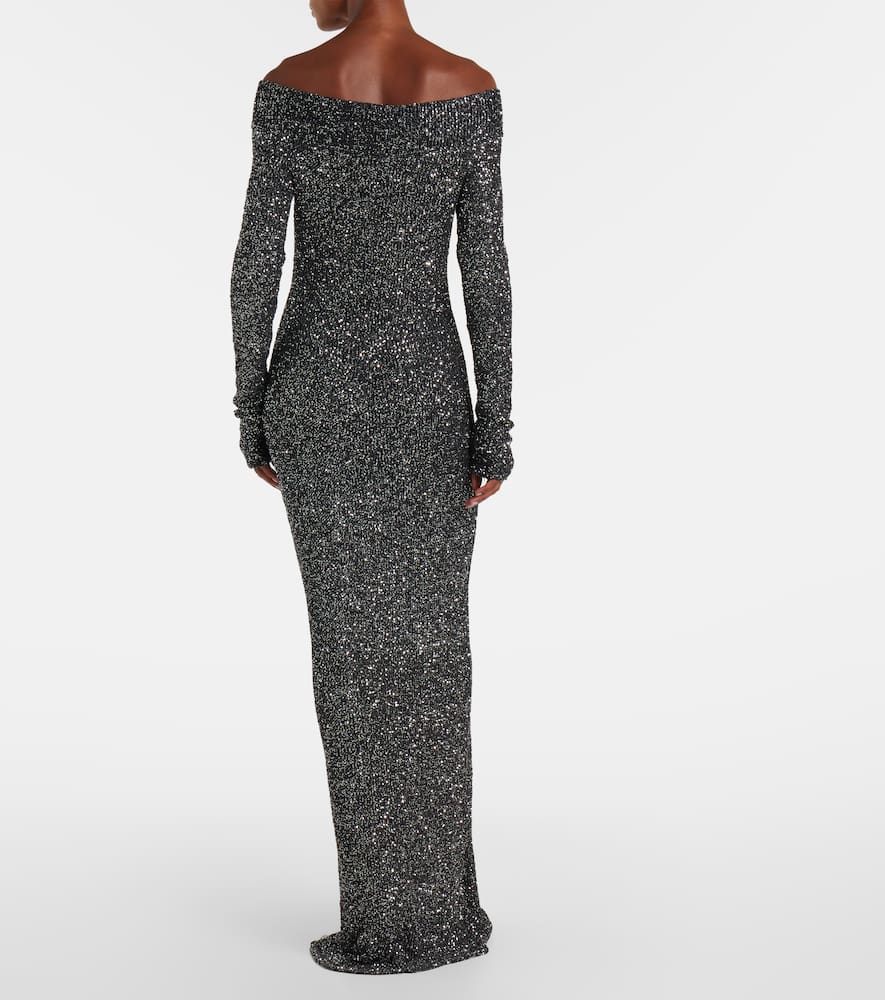 Knitted sequined gown