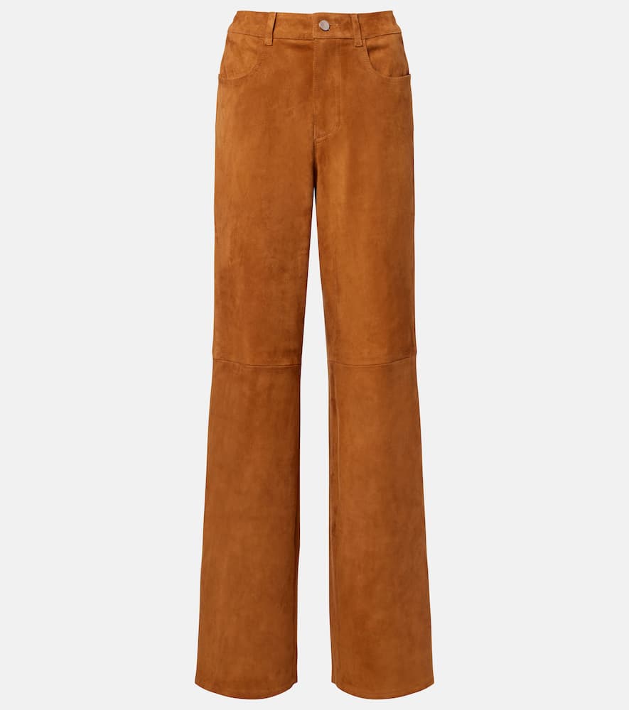 Mytheo suede wide-leg pants