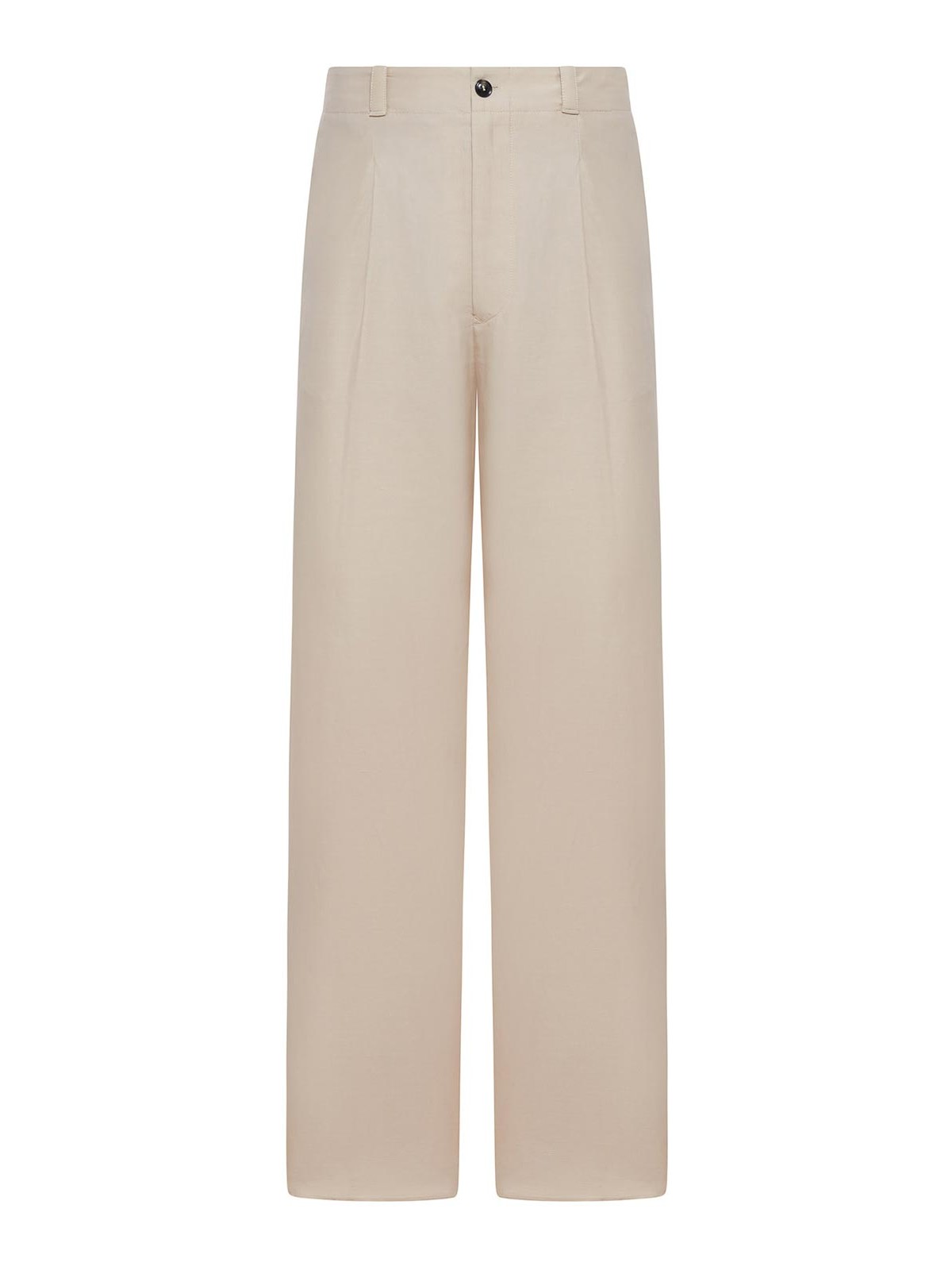 Straight-Leg Trousers In Linen Blend
