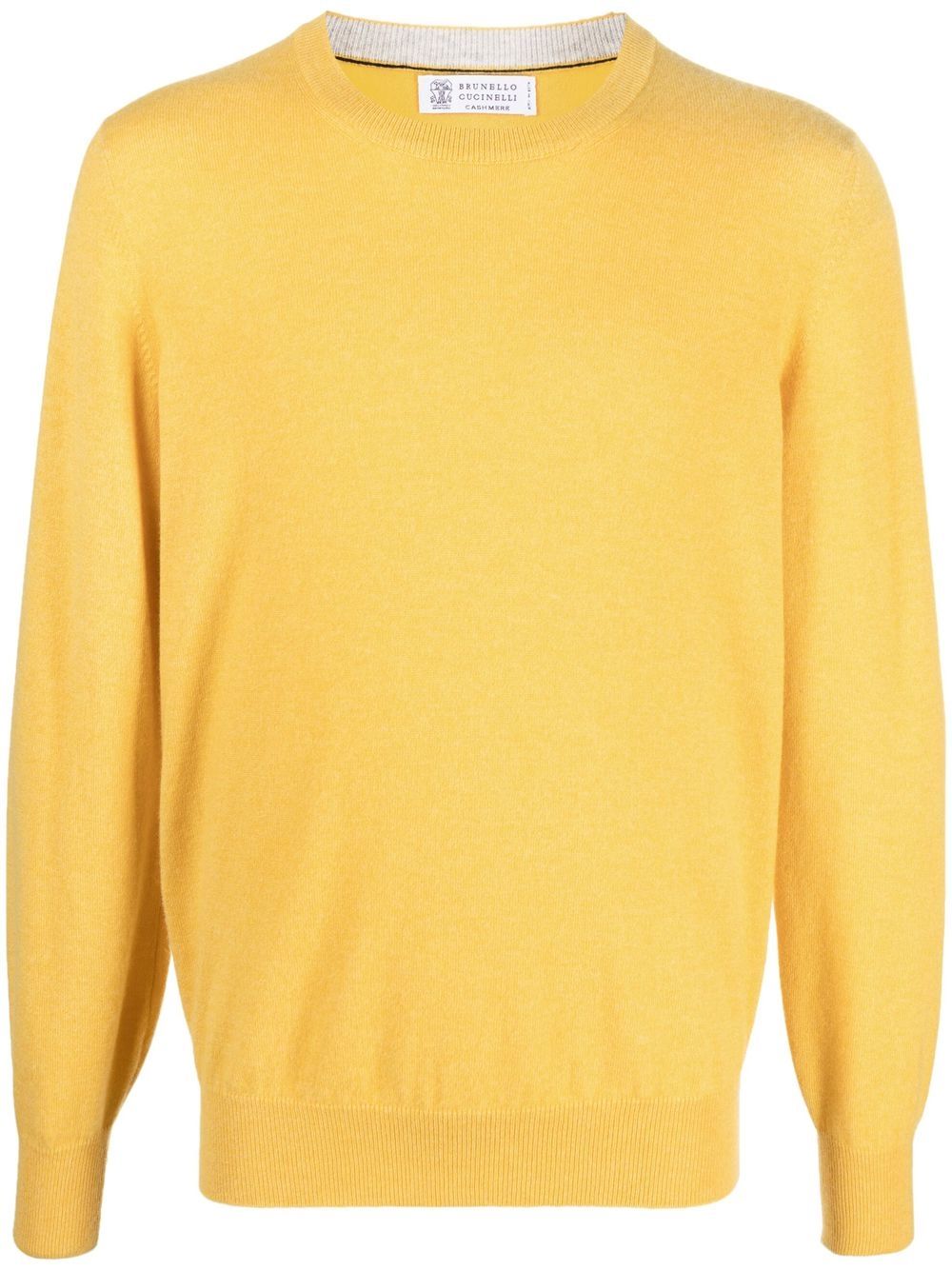 Crew-neck cashmere jumper - Yellow