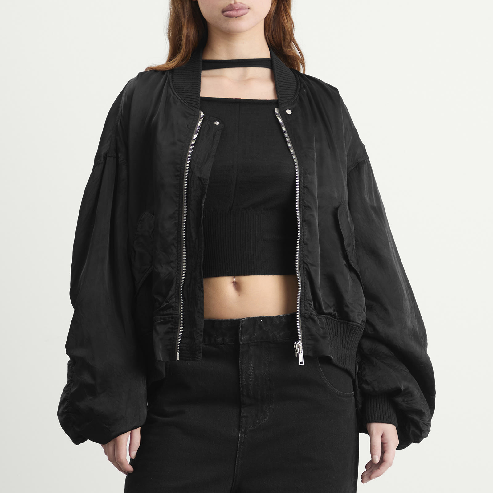 Women's Secchia Flight Jacket in Black