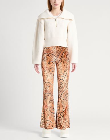 Woman Pants Orange Size 4 Polyester, Elastane