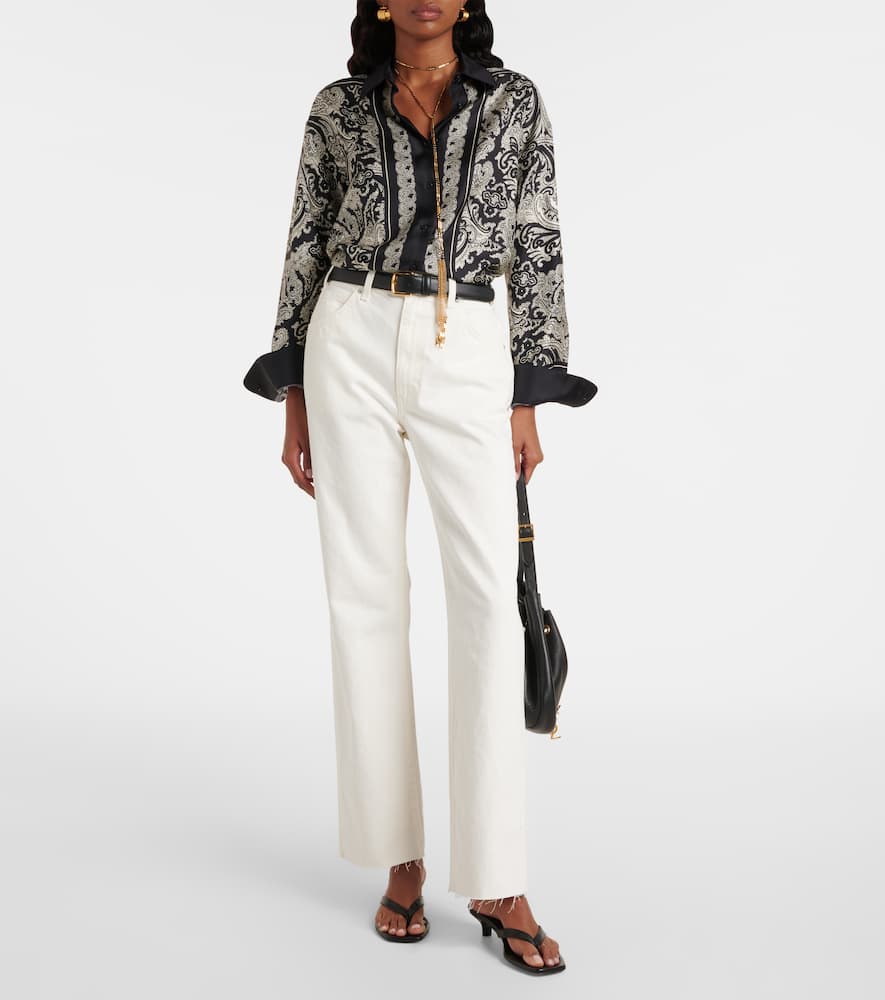 Calla high-rise cropped straight jeans