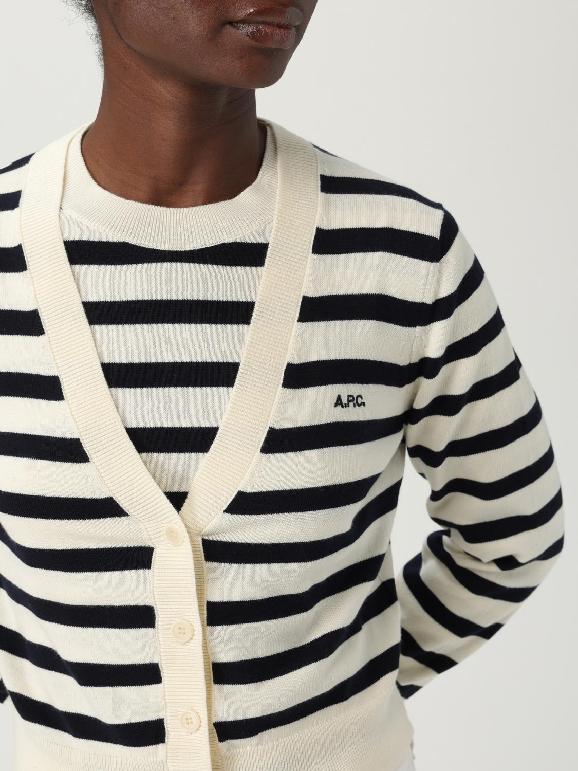 Josepha striped crew-neck jumper - White