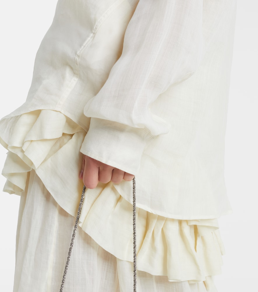 Oversized ramie shirt