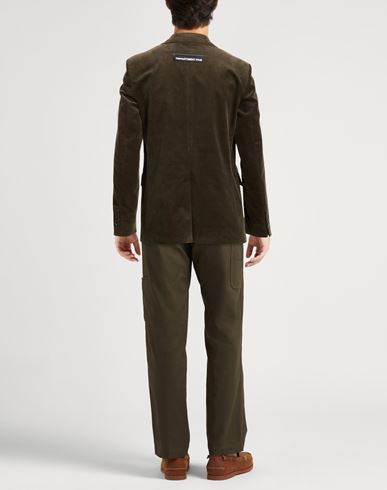 Man Blazer Military green Size 38 Cotton, Elastane