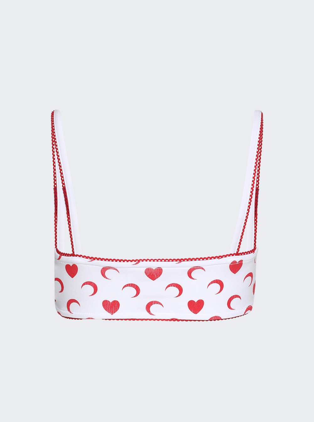 Moon Heart Bra White And Red