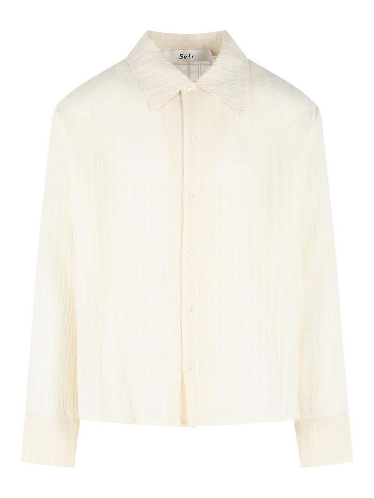 Séfr - ignacio cotton shirt cuffed long sleeve