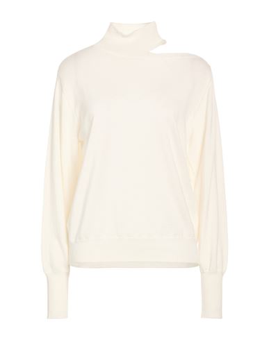 Woman Turtleneck Ivory Size 8 Virgin Wool, Viscose, Polyester