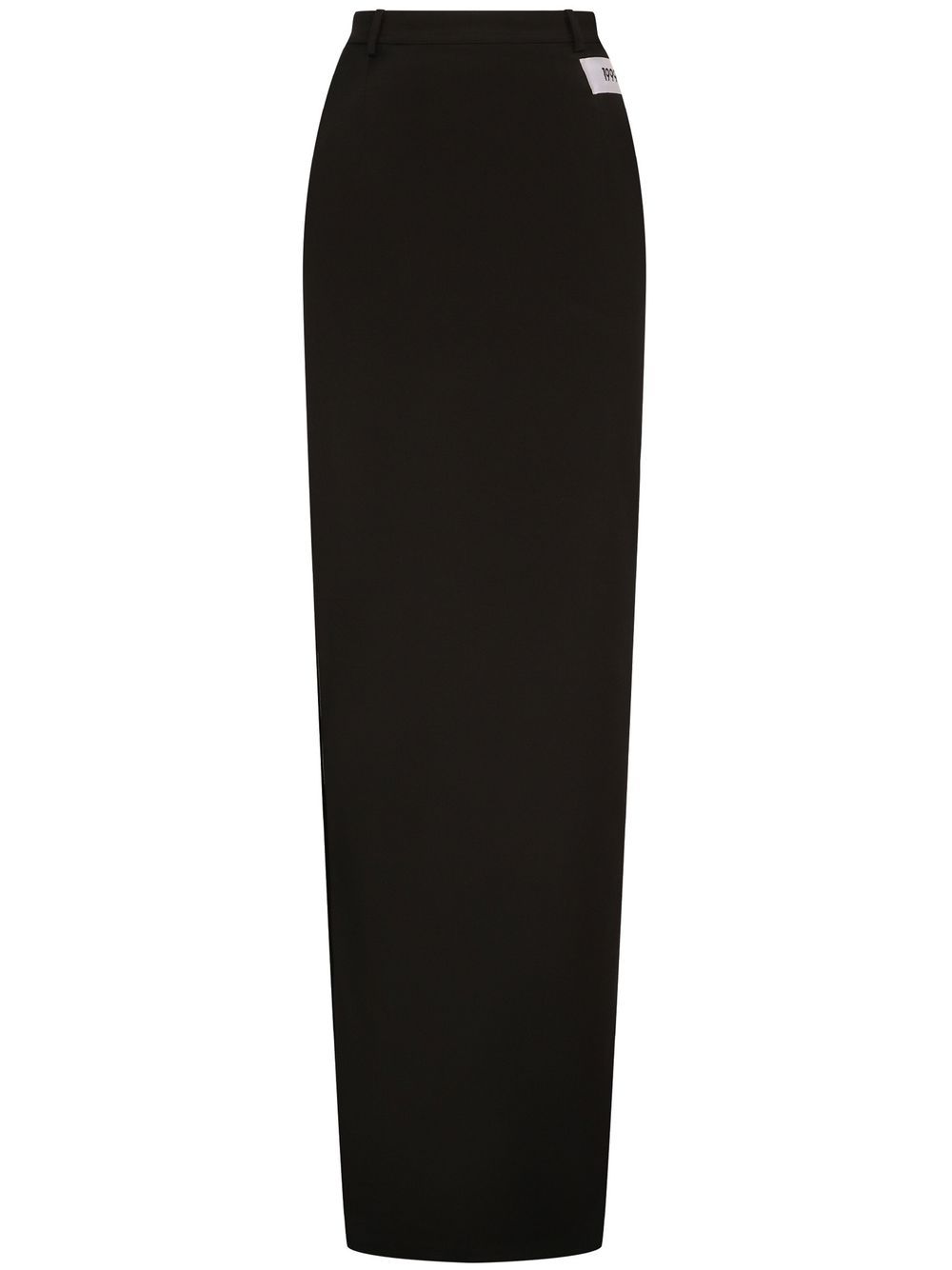 KIM DOLCE&GABBANA number-patch straight skirt - Black