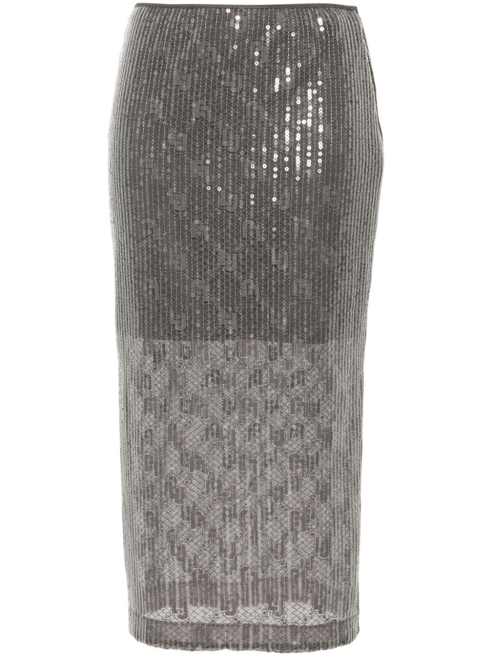 Sequinned midi skirt - Grey