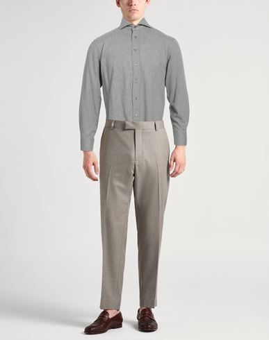 Lardini Man Shirt Grey Size 16 Cotton