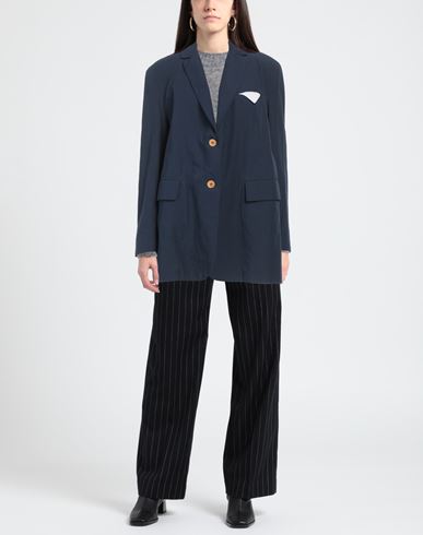 Woman Blazer Navy Size 2 Cotton