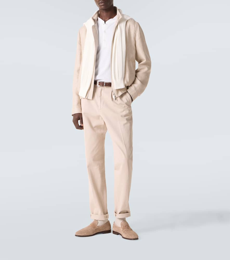 Cotton and silk Henley shirt