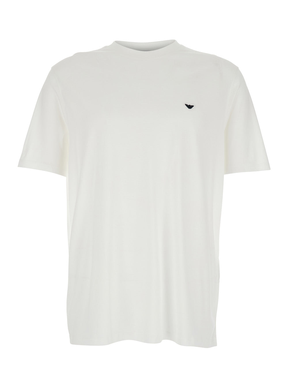 Embossed Eagle Embroidery T-Shirt — White