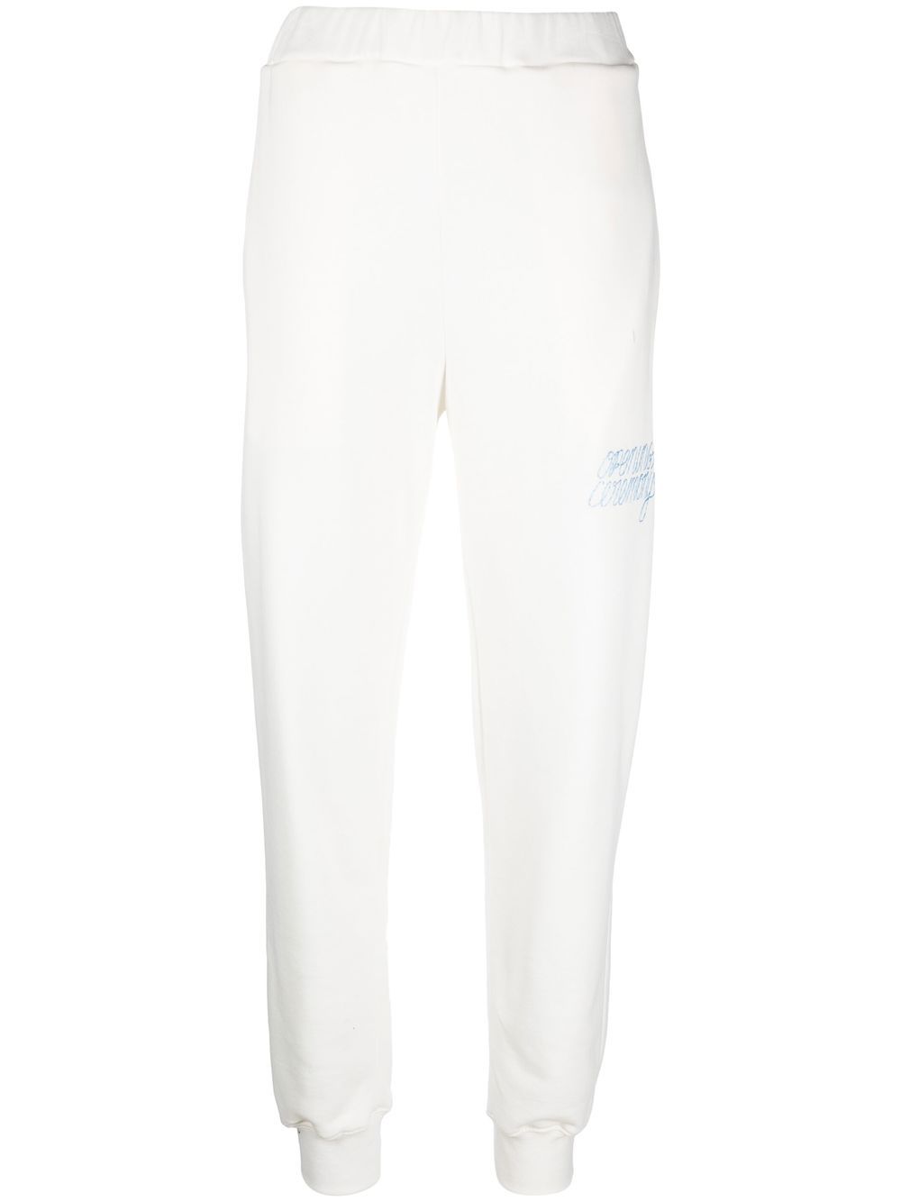 Embroidered-logo slim track pants
