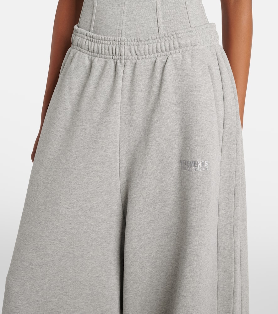Oversized cotton-blend jersey sweatpants