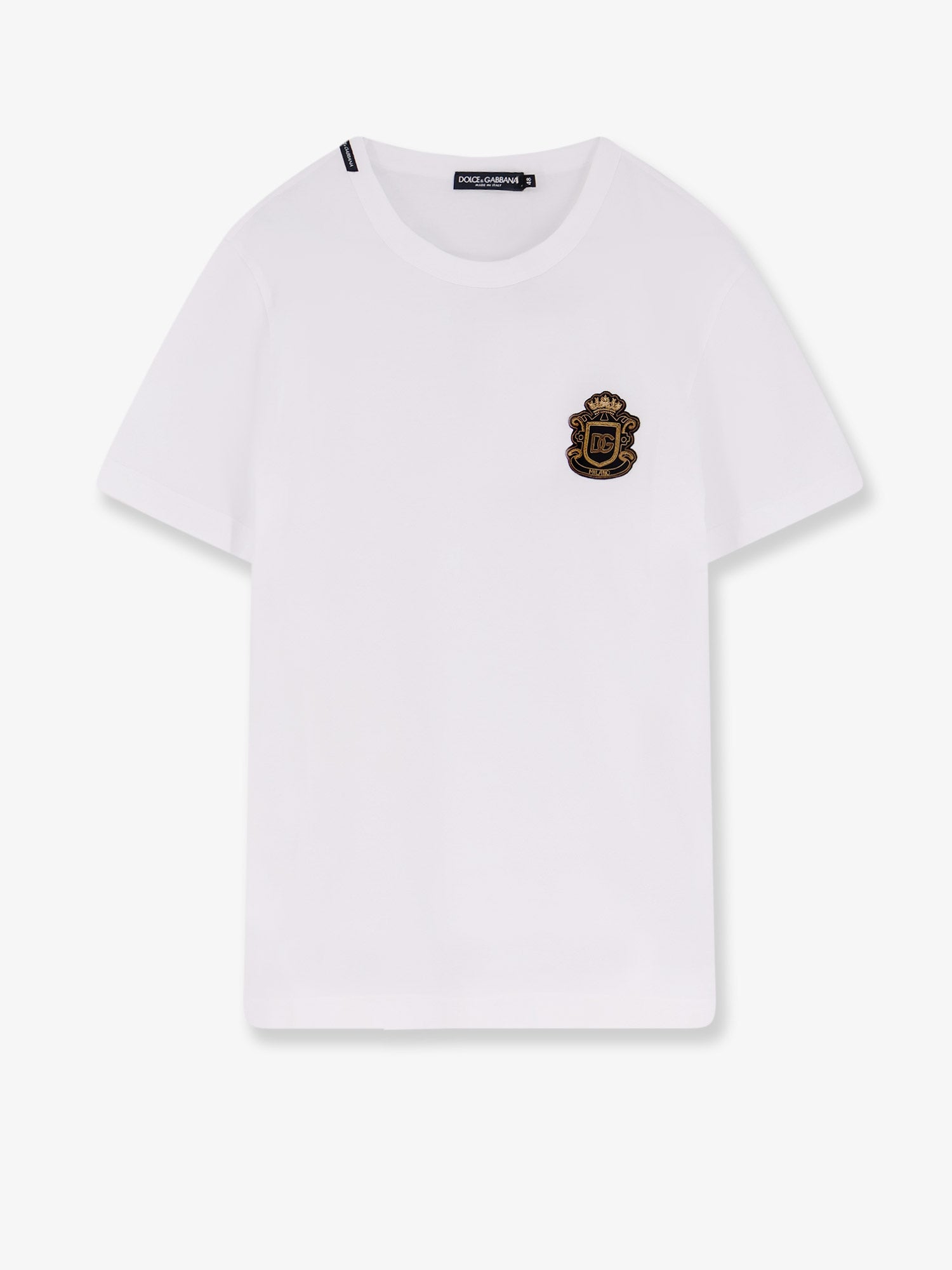 Logo-Embroidered Patch T-Shirt — White