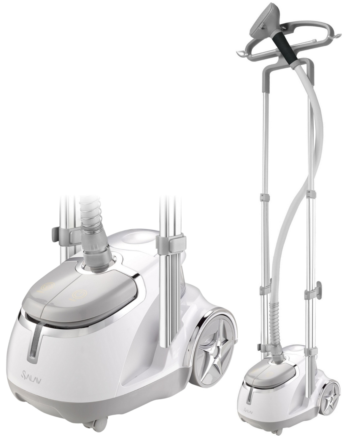 Professional Garment Steamer with Foot Pedal Power Control Silver - Silver