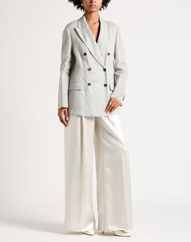 Woman Blazer Light grey Size 2 Cotton