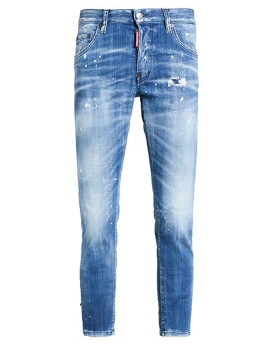 Man Jeans Blue Size 28 Cotton, Elastane