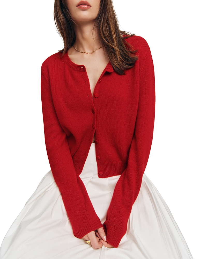 Clara Cashmere Crewneck Cardigan