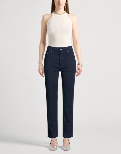 Woman Pants Midnight blue Size 27 Cotton, Elastane