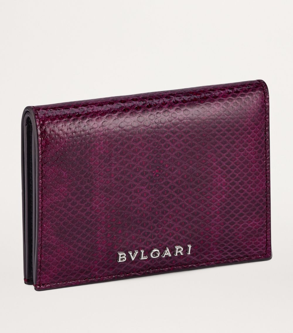 Snakeskin Serpenti Forever Folded Card Holder