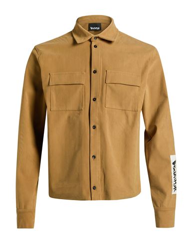 Man Shirt Camel Size M Polyester