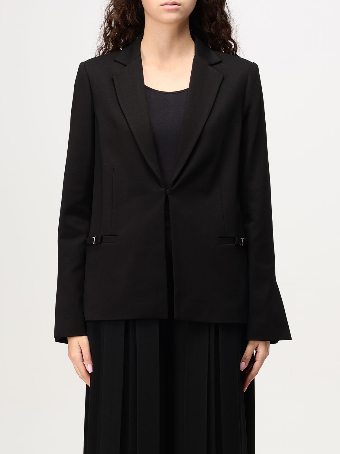 Oval T-logo blazer - Black