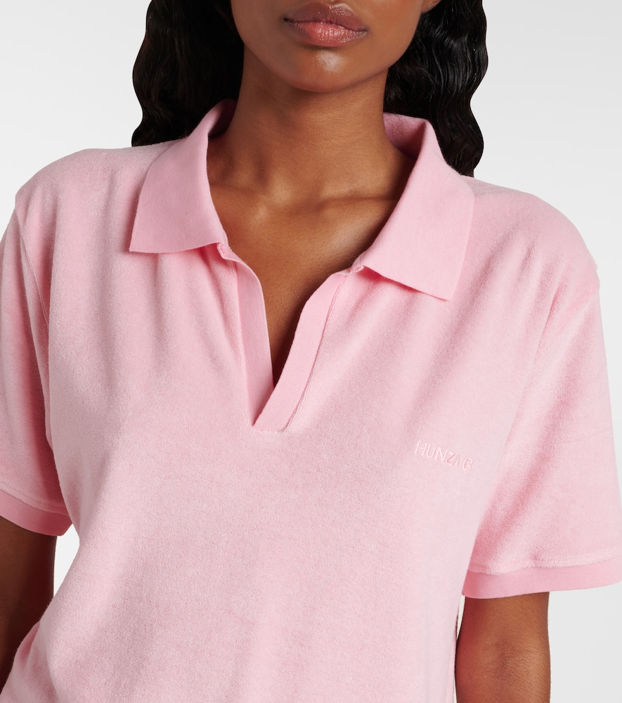 Hunza G Cotton terry polo shirt