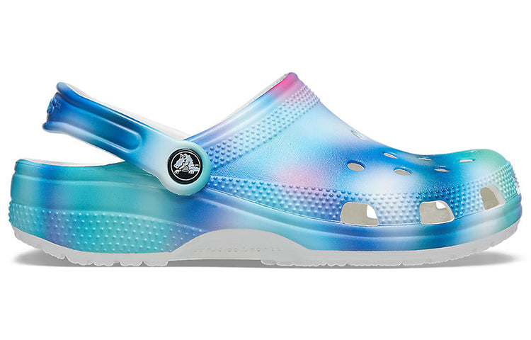 Colorful Beach Unisex Multi-Color White Sandals