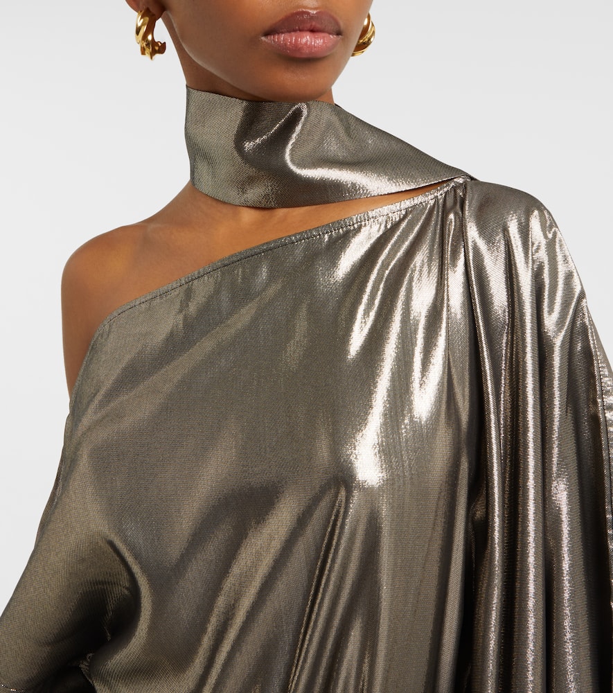 Taylor Seventies silk-blend lamé kaftan