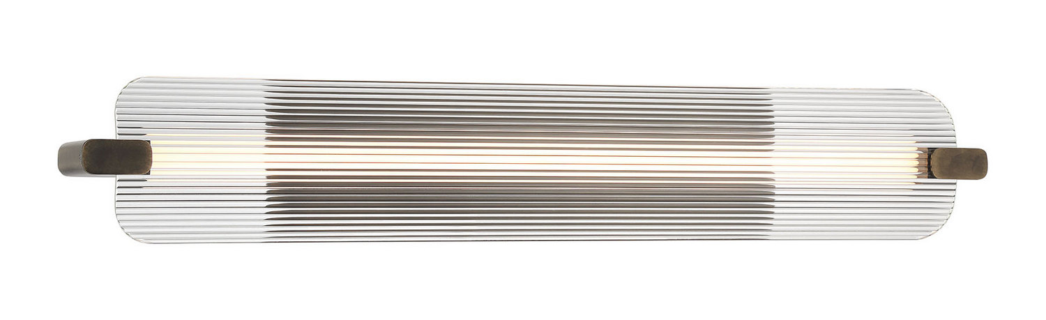 Weathered Brass LED Bathroom Vanity Light from the Neoness Collection