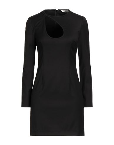 Woman Mini dress Black Size 4 Polyester, Viscose, Elastane