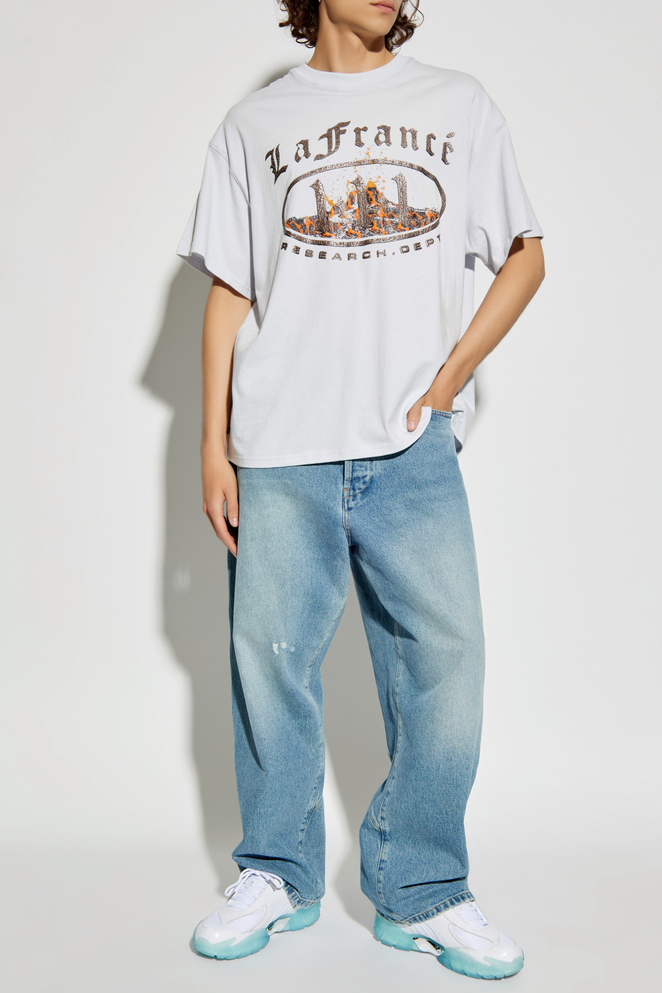 T-shirt With Colorful Print, Men's, White