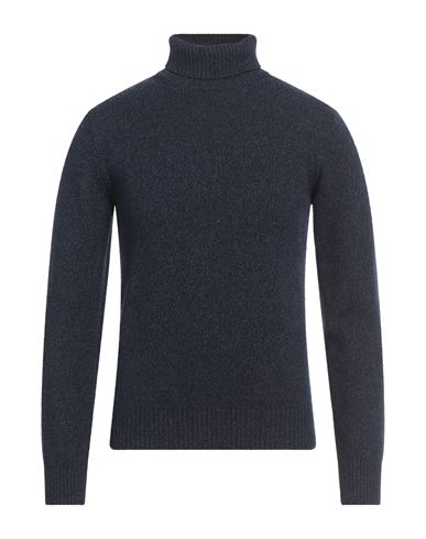 Barba Napoli Man Turtleneck Navy Size 42 Merino Wool, Viscose, Polyamide, Cashmere