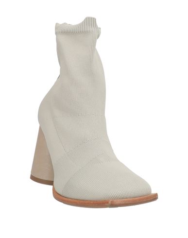 Woman Ankle boots Light grey Size 6 Leather, Textile fibers