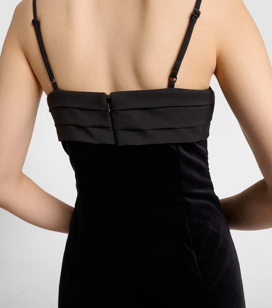 Quincy cotton velvet cocktail dress