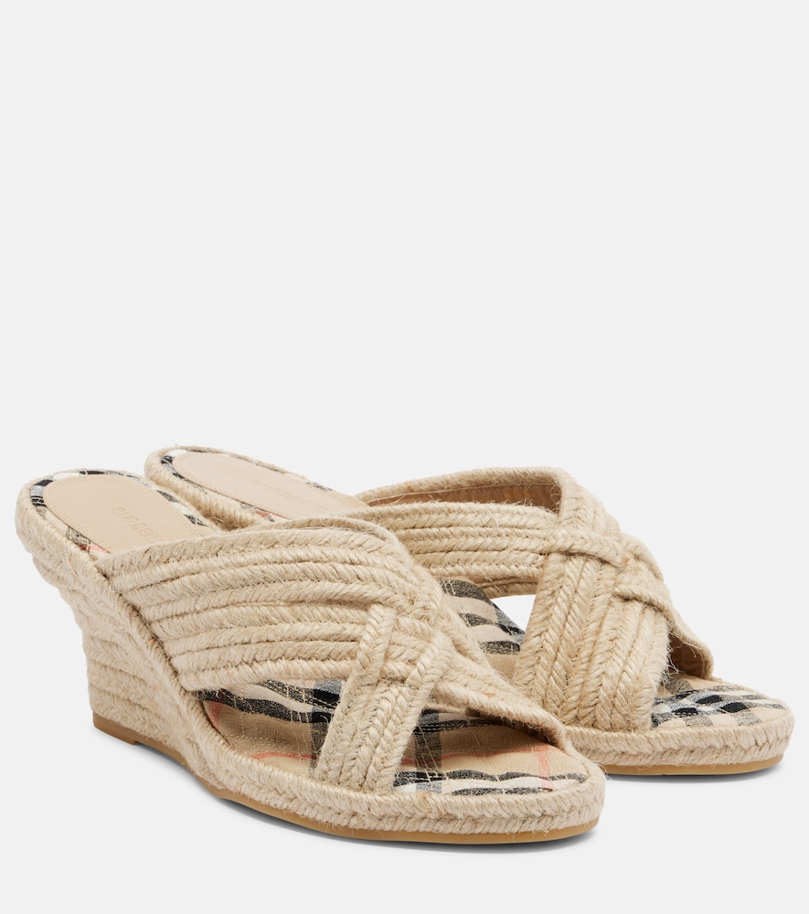 Woven espadrille wedges